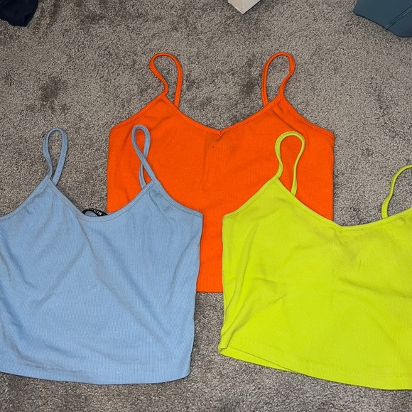 SHEIN Tops - SHEIN Women's Tank Tops - Orange, Blue, and Yellow